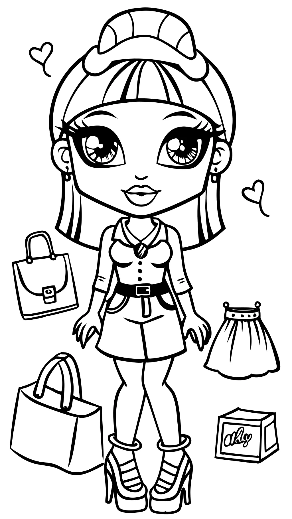 bratz sasha coloring pages